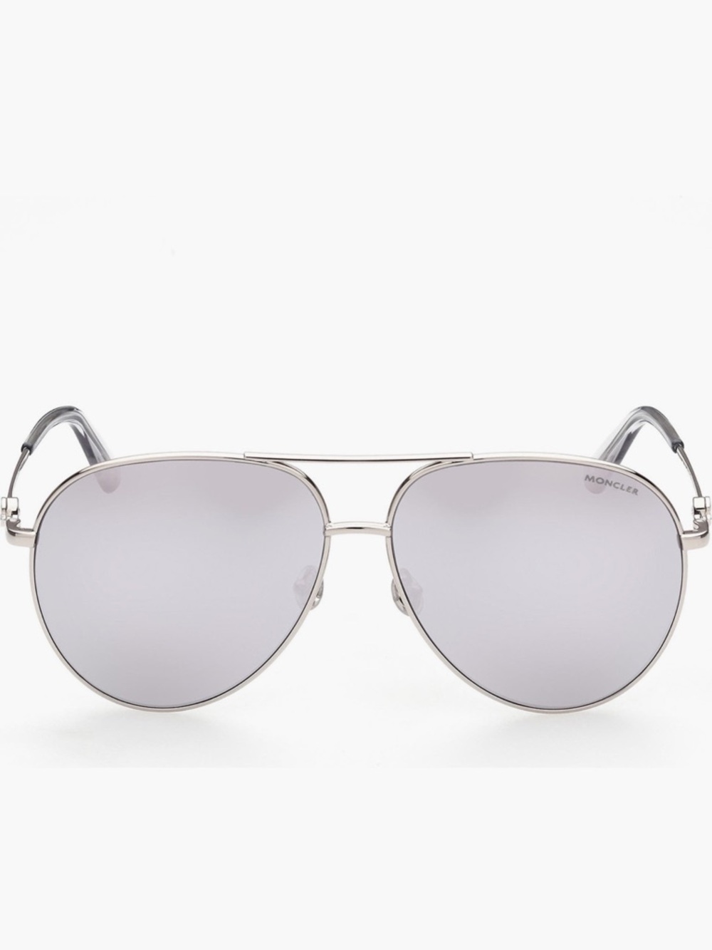 Moncler Silver 60mm Mirrored Pilot Sunglasses